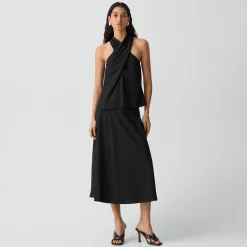 Twisted Halter Top in Washed Twill