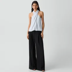 Twisted Halter Top in Washed Twill