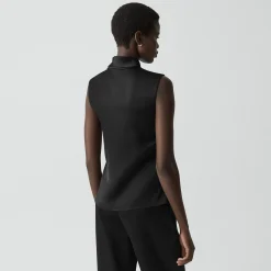 Twisted Split Blouse in Satin