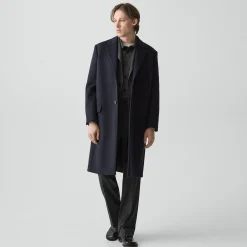 Two-Button Coat in Plush Melton