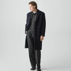 Two-Button Coat in Plush Melton