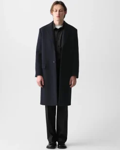 Two-Button Coat in Plush Melton