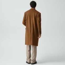 Two-Button Coat in Plush Melton