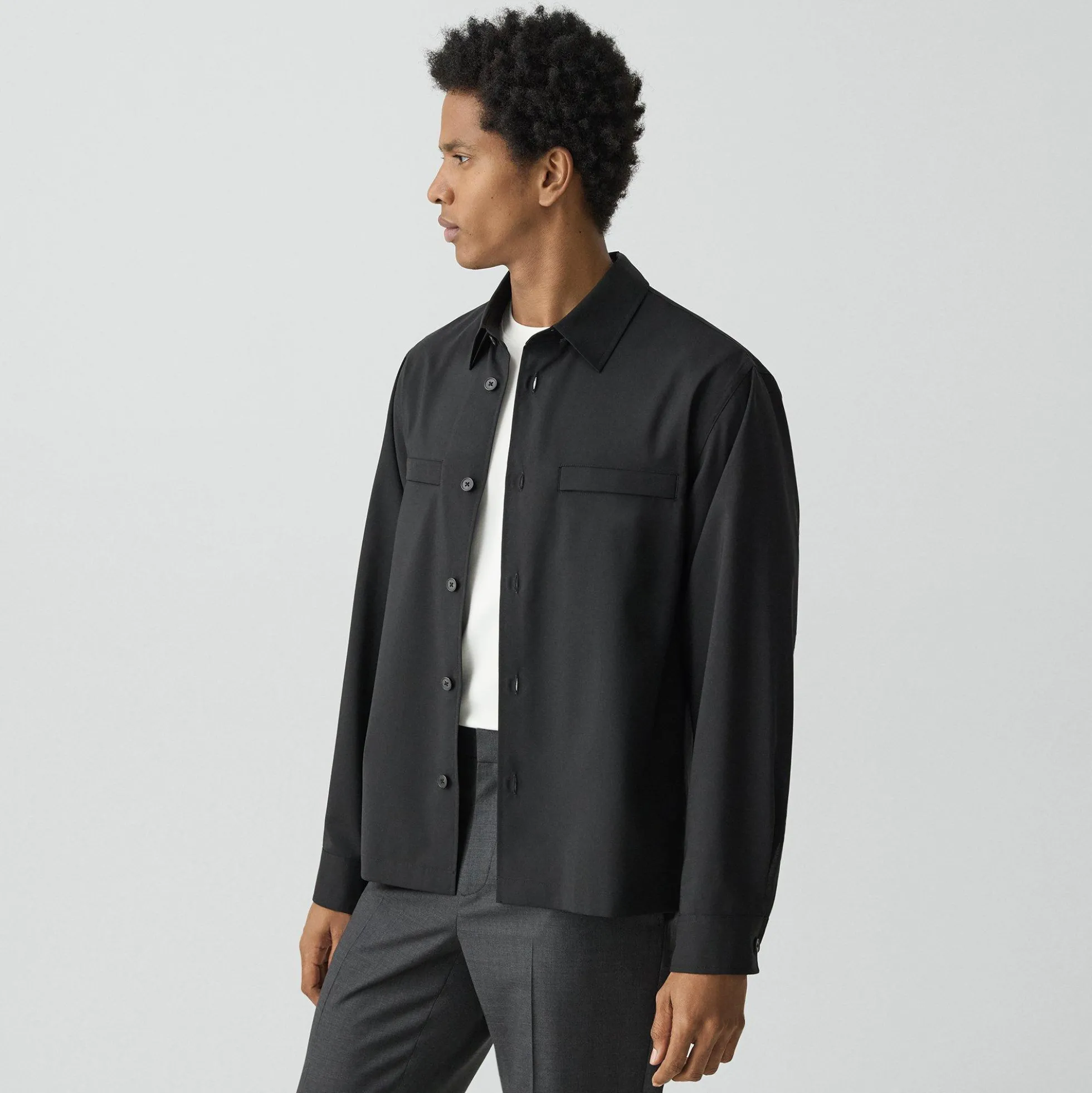Utility Overshirt in Motion Wool