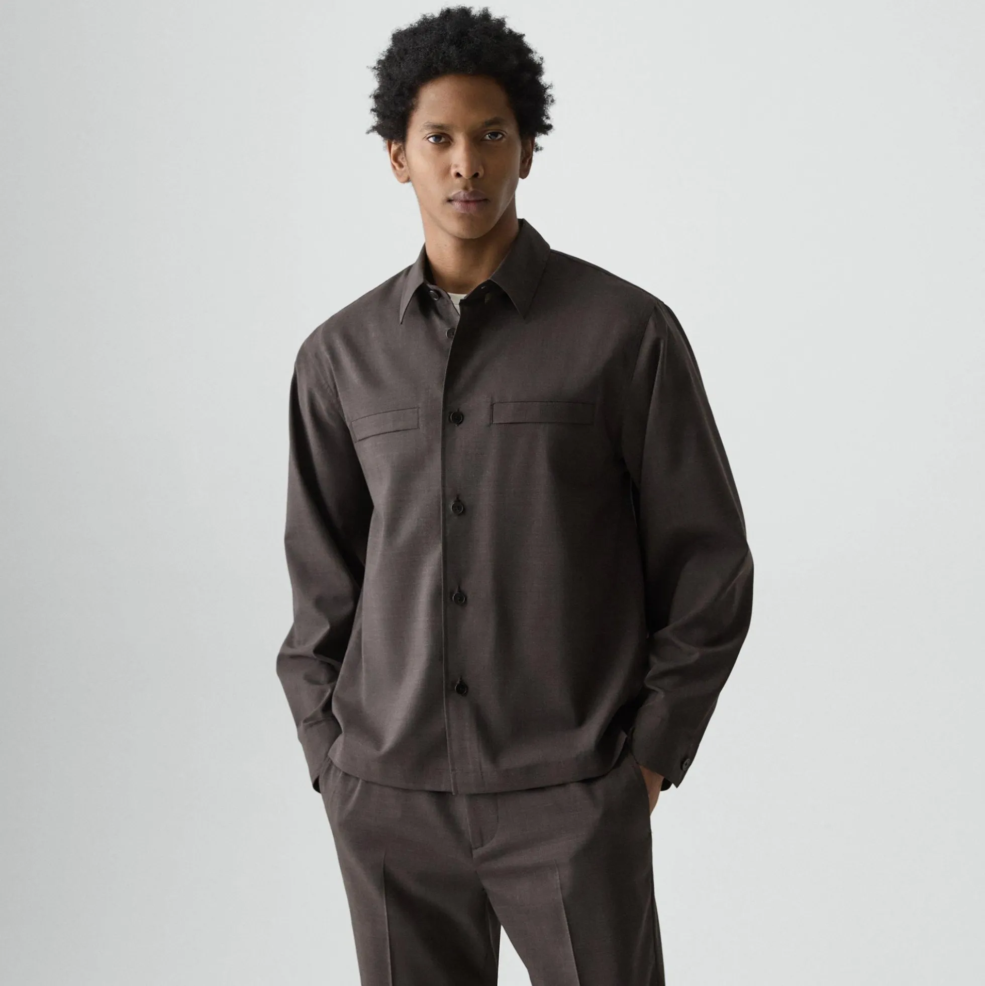 Utility Overshirt in Motion Wool