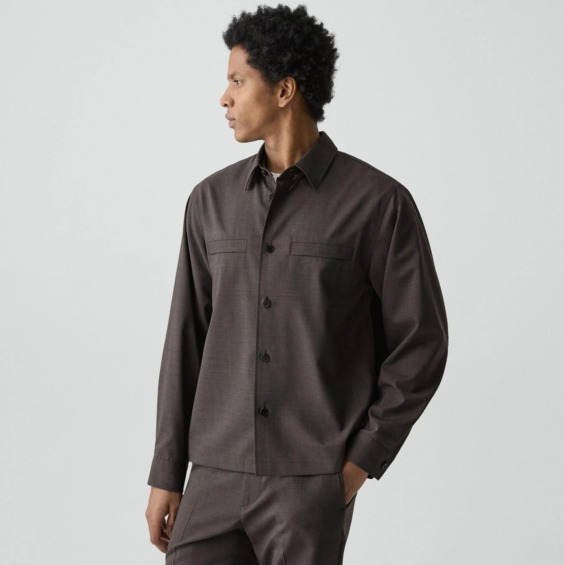 Utility Overshirt in Motion Wool