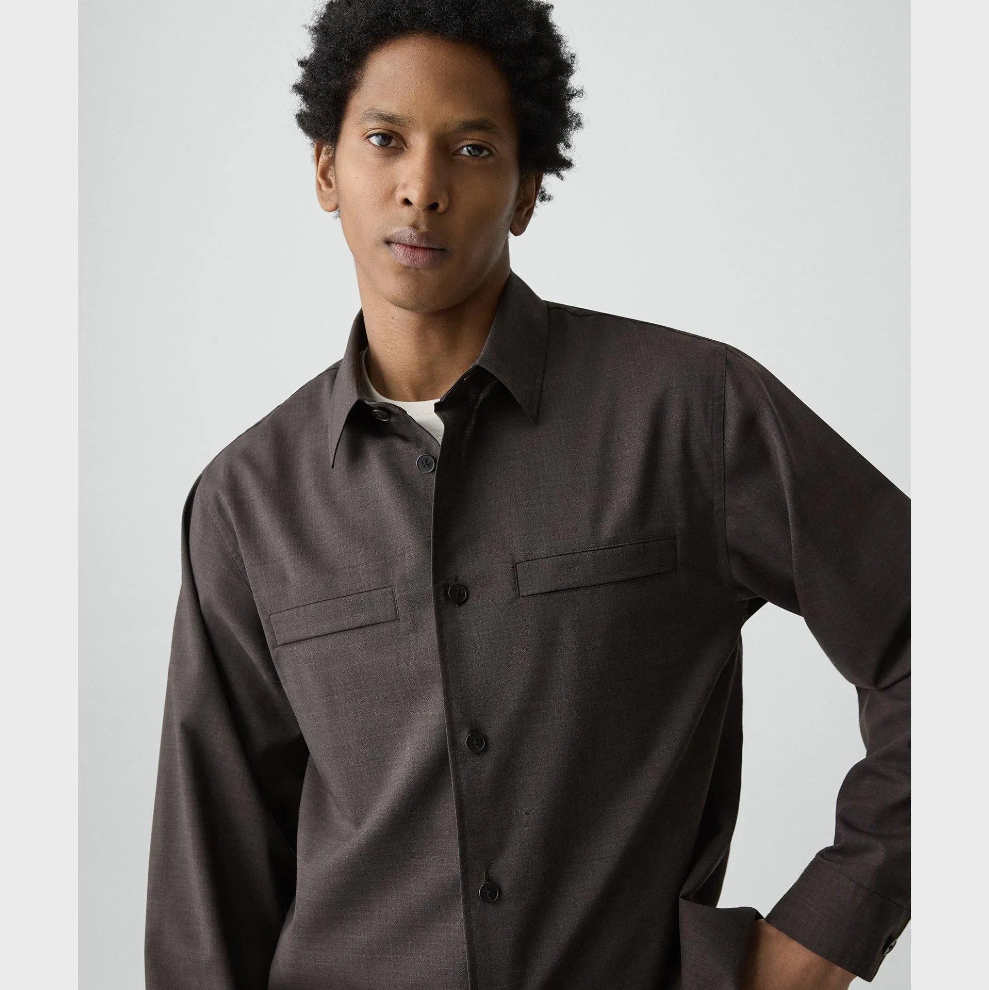 Utility Overshirt in Motion Wool