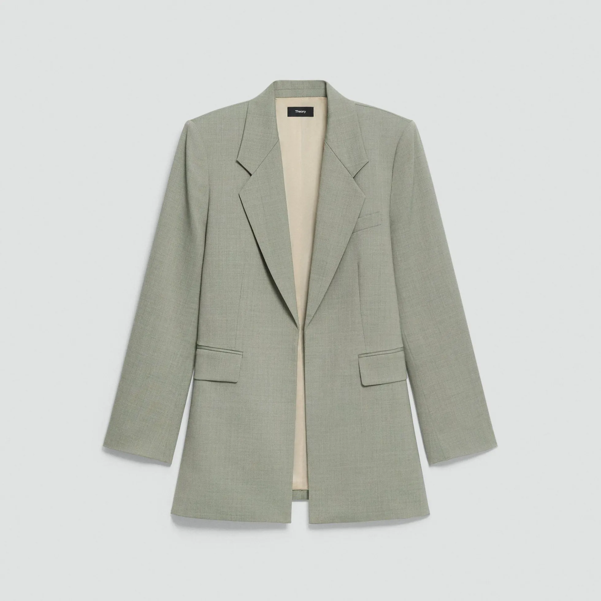 Vented Blazer in Wool Gabardine