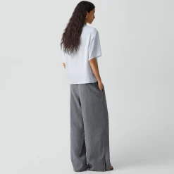 Vented Pull-On Pant in Fluid Linen