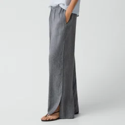 Vented Pull-On Pant in Fluid Linen