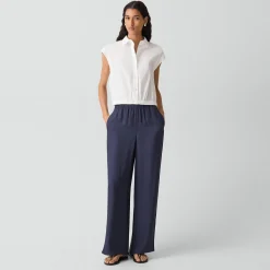 Vented Pull-On Pant in Washed Twill