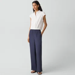 Vented Pull-On Pant in Washed Twill