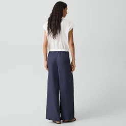Vented Pull-On Pant in Washed Twill
