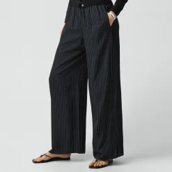 Vented Pull-On Pant in Washed Stripe