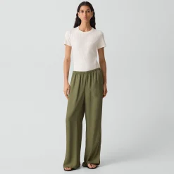Vented Pull-On Pant in Washed Twill