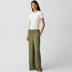 Vented Pull-On Pant in Washed Twill