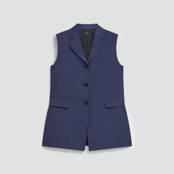 Vented Vest in Washed Twill