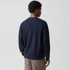 V-Neck Cardigan in Pacific Linen