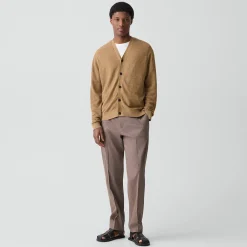 V-Neck Cardigan in Pacific Linen