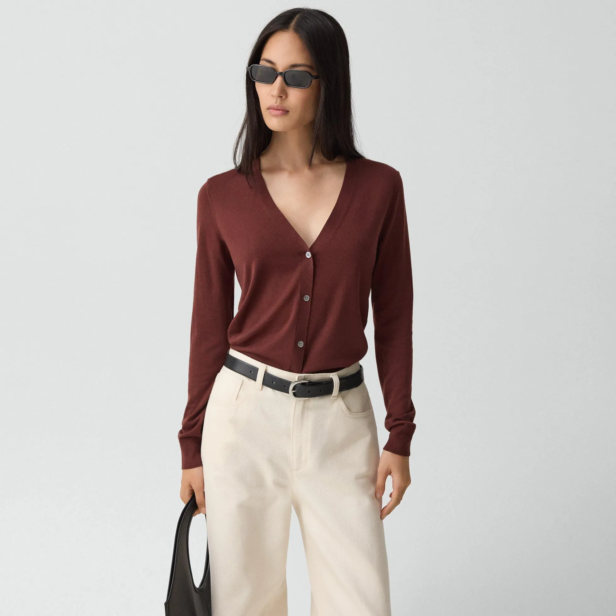 V-Neck Cardigan in Regal Wool