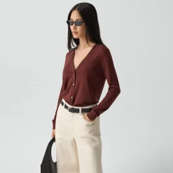 V-Neck Cardigan in Regal Wool