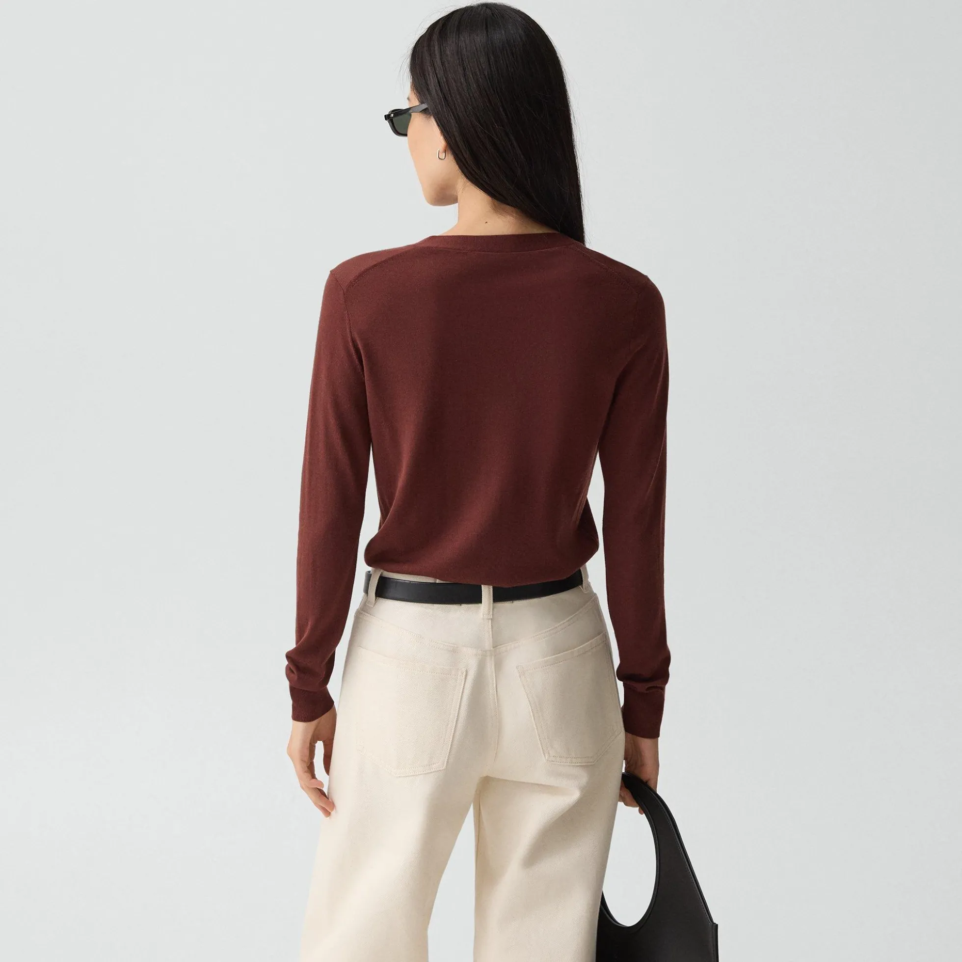 V-Neck Cardigan in Regal Wool