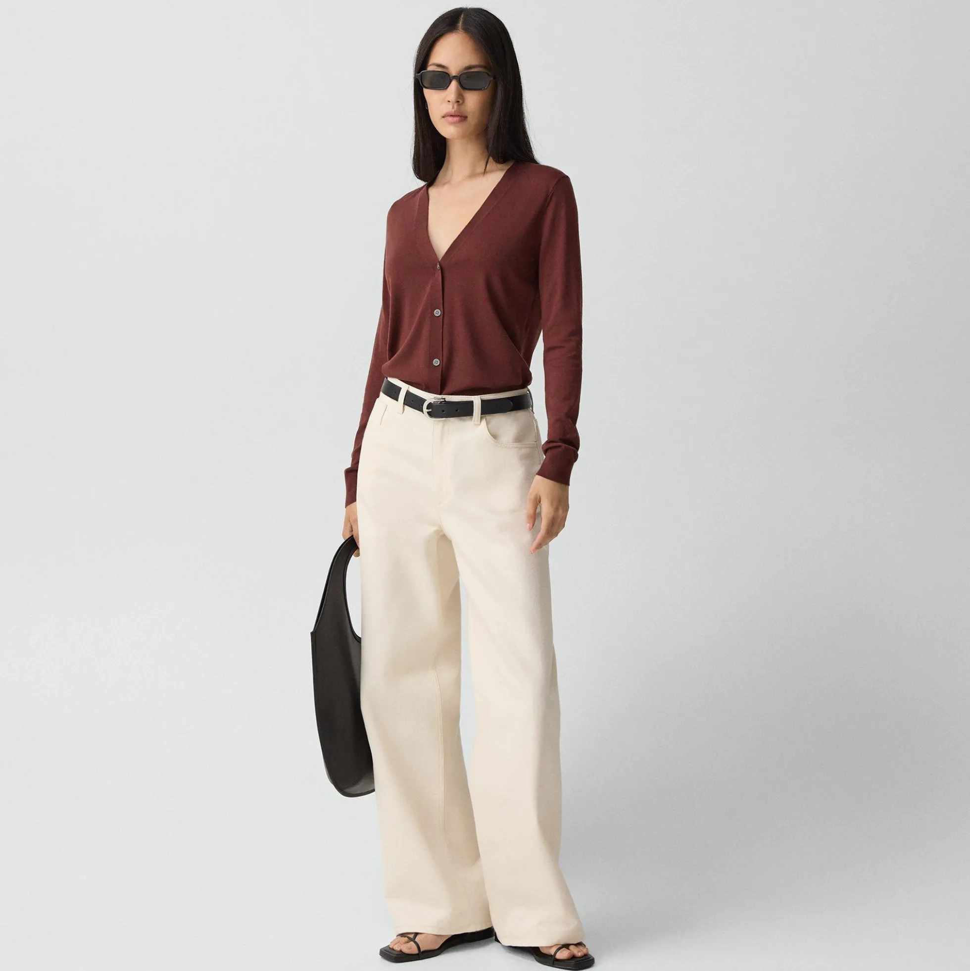 V-Neck Cardigan in Regal Wool