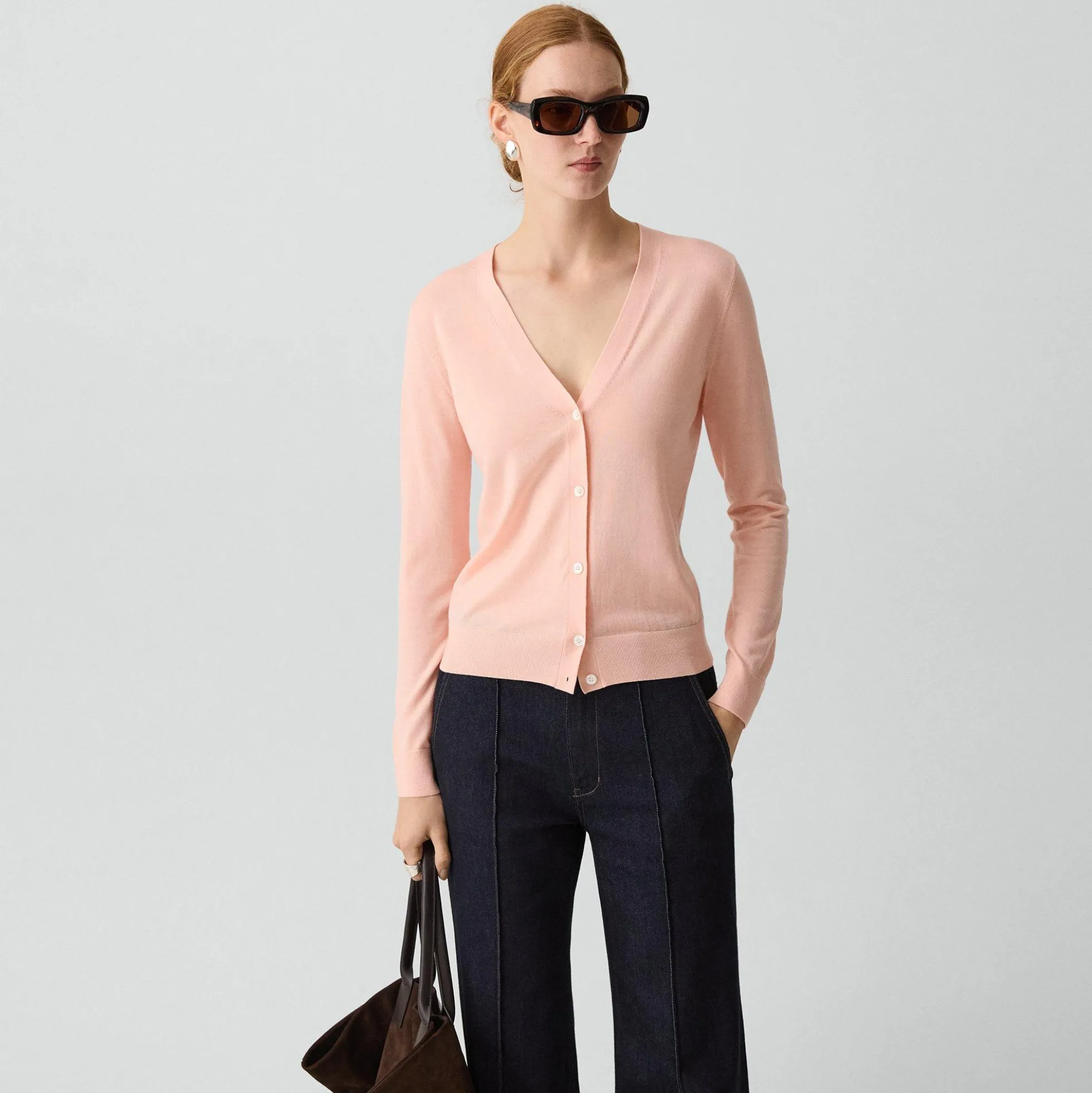 V-Neck Cardigan in Regal Wool