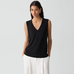 V-Neck Tank Top in Regal Wool