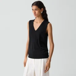 V-Neck Tank Top in Regal Wool