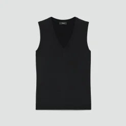 V-Neck Tank Top in Regal Wool