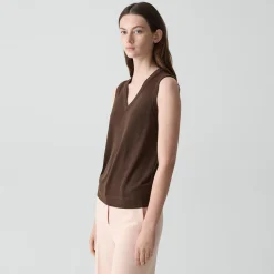 V-Neck Tank Top in Regal Wool