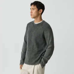 Washed Crewneck Sweater in Cotton