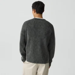 Washed Crewneck Sweater in Cotton