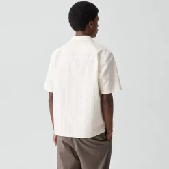 Weekend Short-Sleeve Shirt in Textured Cotton