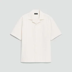 Weekend Short-Sleeve Shirt in Textured Cotton
