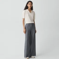 Wide-Leg Pant in Fluid Linen