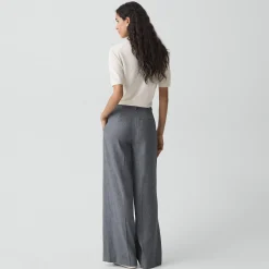 Wide-Leg Pant in Fluid Linen