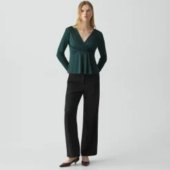 Wide-Leg Pull-On Pant in Admiral Crepe
