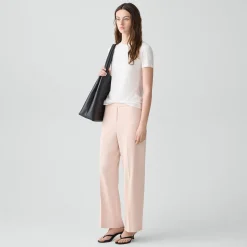 Wide-Leg Pull-On Pant in Admiral Crepe