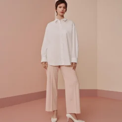 Wide-Leg Pull-On Pant in Admiral Crepe