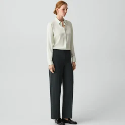 Wide-Leg Pull-On Pant in Admiral Crepe
