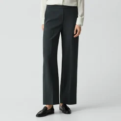 Wide-Leg Pull-On Pant in Admiral Crepe