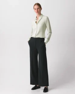 Wide-Leg Pull-On Pant in Admiral Crepe