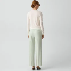 Wide-Leg Pull-On Pant in Admiral Crepe