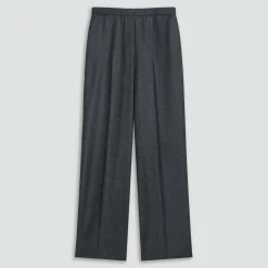 Wide-Leg Pull-On Pant in Sleek Flannel