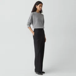 Wide-Leg Pull-On Pant in Sleek Flannel