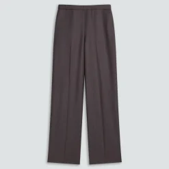 Wide-Leg Pull-On Pant in Sleek Flannel