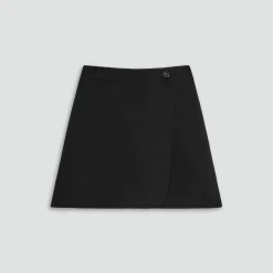 Wrap Skirt in Double-Face Wool-Cashmere