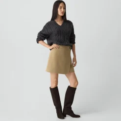 Wrap Skirt in Double-Face Wool-Cashmere